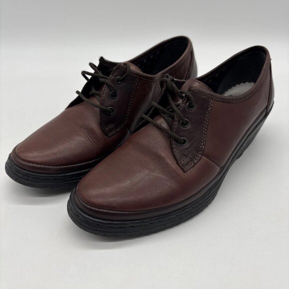 Rieker Antistress Lace Up Wedge Heeled Shoes Oxford Brown Women’s Size 6.5 - Picture 3 of 8